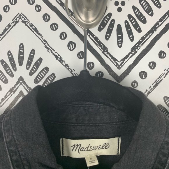 MADEWELL Denim Button-Up Shirt in Lunar Wash sz S - Picture 3 of 9